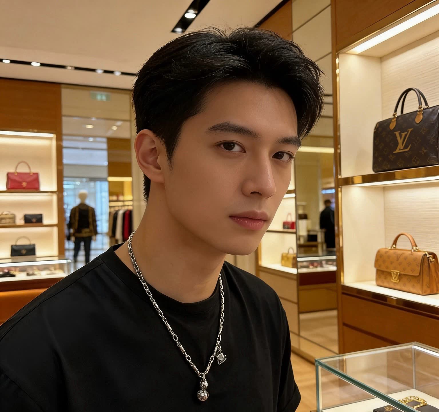 Louis Vuitton Silver Chain Necklace